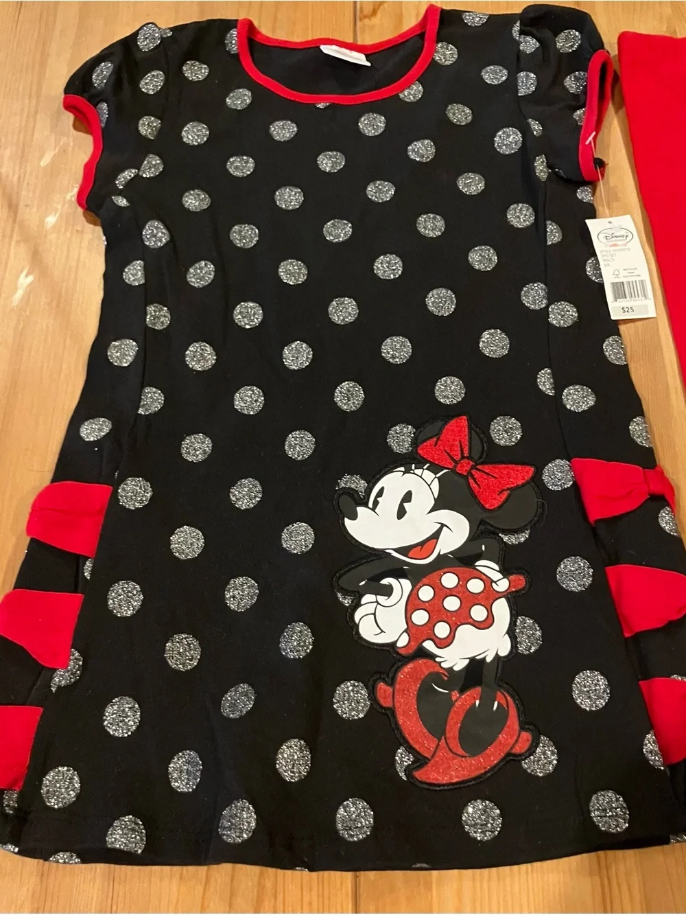 NEW Minnie Mouse Black & Red Girls Two-Piece Outfit